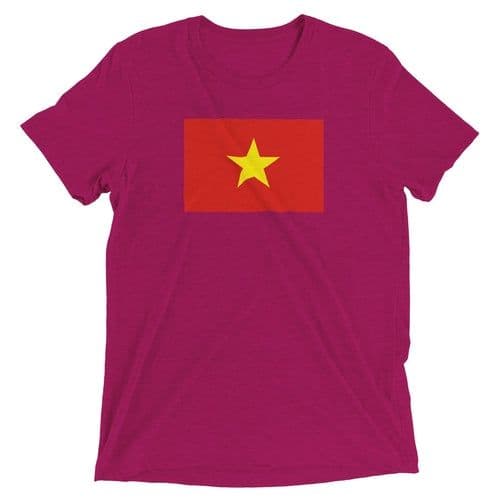 image-Drapeau du Viêt Nam - T-shirt unisexe triblend-ras du cou
