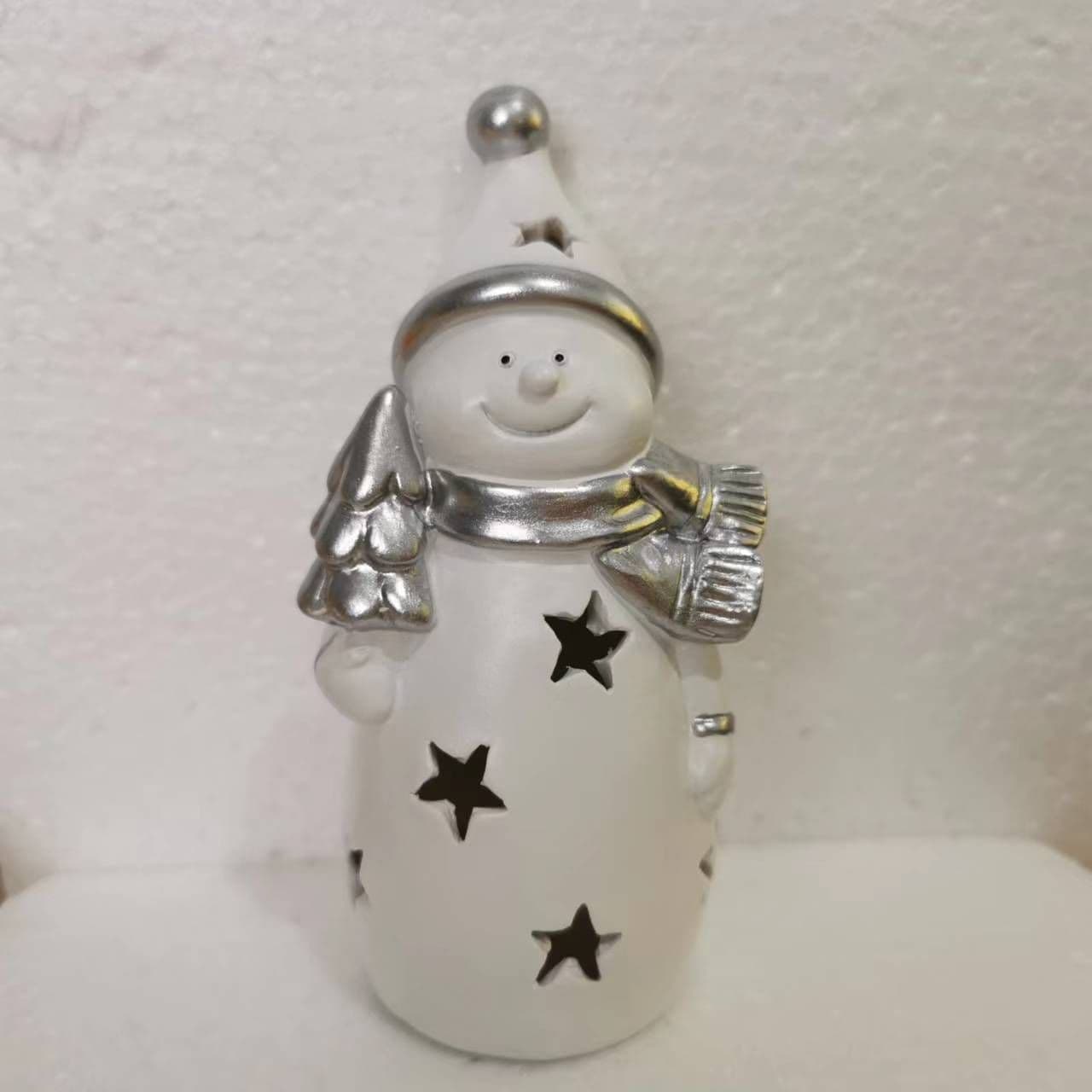 image-Santa Claus Snowman LED Festival Home Decoration Decoration Resin Crafts