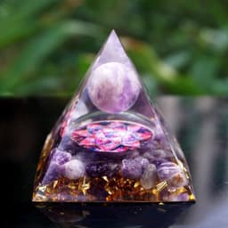 image-Pyramid Decoration Natural Crystal Gravel Energy Tower