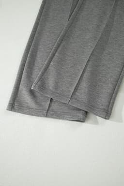 image-Light Grey Half Zip Polo Tee Casual Pant Set