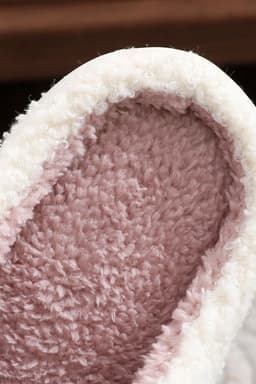 image-White Plush Christmas Tree Slippers Contrast Liner