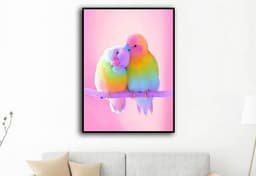 image-Rubik's Cube Round Diamond Parrot Diamond Painting Living Room Bedroom Brick Hot Decorative Painting