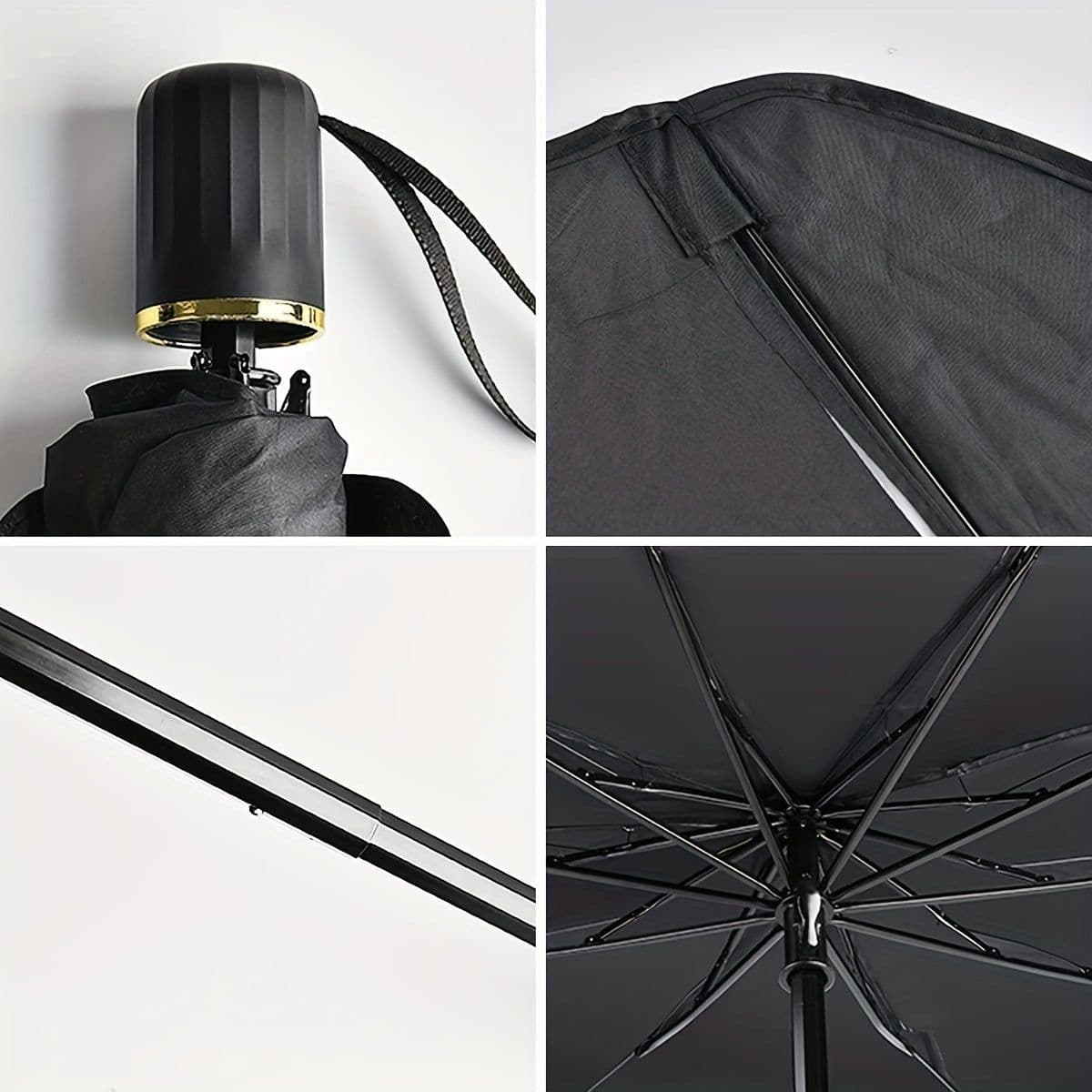 image-Foldable Car Windshield Sunshade Umbrella, Keep Vehicle Cool, Block UV Rays Protect Car Interior, Easy To Store And Use Heat Reduction, UV Protection, Easy Install - Universal Fit, Durable Material