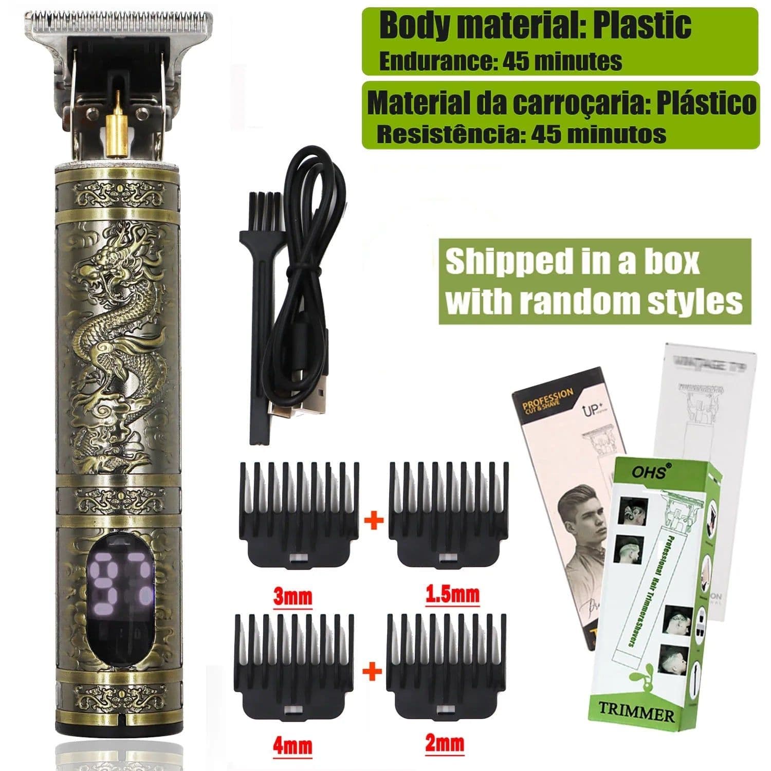 image-T9 Cordless Electric Hairber Shaver Hair Trimer Home Appliances Travel Barber Razors Shaving Machine for Men Trimmer Man