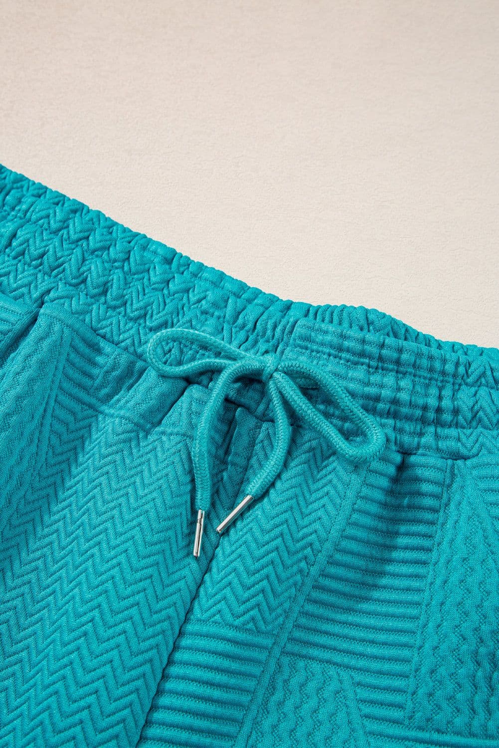 image-Skobeloff Textured Ruffle Split Top & Shorts Set