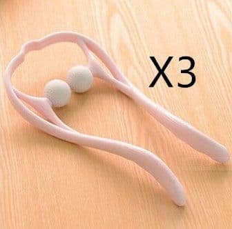 image-Plastic Pressure Point Therapy Neck Massageador Massagem Relieve Hand Roller Neck Massager For Neck Shoulder Trigger Point