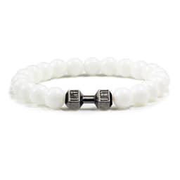 image-Turquoise Energy Gun Black Electroplated Alloy Barbell Bracelet