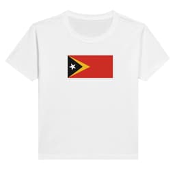 image-Drapeau du Timor oriental - T-shirt enfant en polycoton ras du cou