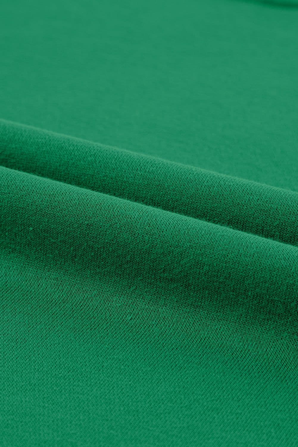 image-Green Solid Round Neck Raglan Sleeve Sweatshirt
