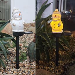 image-Outdoor LED Solar Snowman Light Landscape Lamp Decorations Lawn Lamp Christmas Series Cartoon Snowman Ground Lamp Garden Lamp
