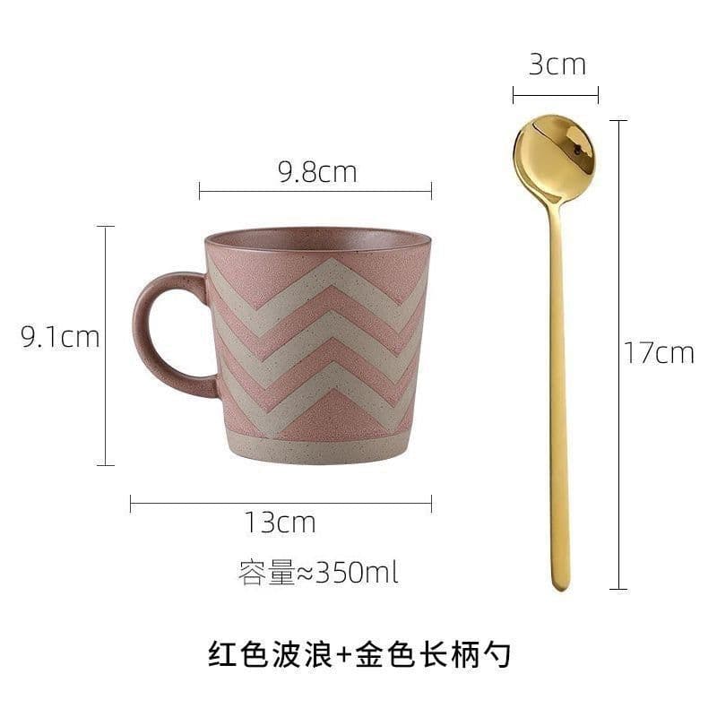 image-Stoneware Mug Coffee Cup Couple Water Cup