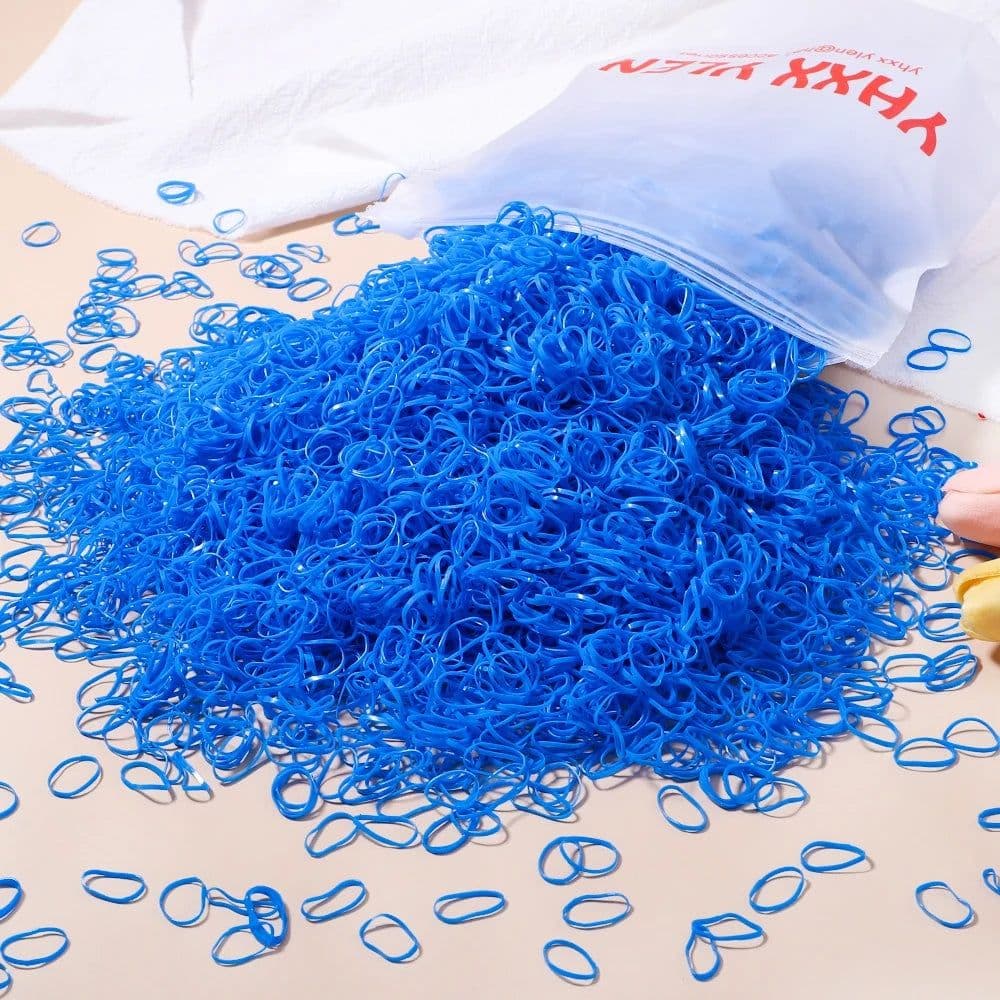 image-500/1000/2000pcs Girls Colourful Disposable Rubber Band Hair Ties Headband Children Ponytail Holder Bands Kids Hair Accessories