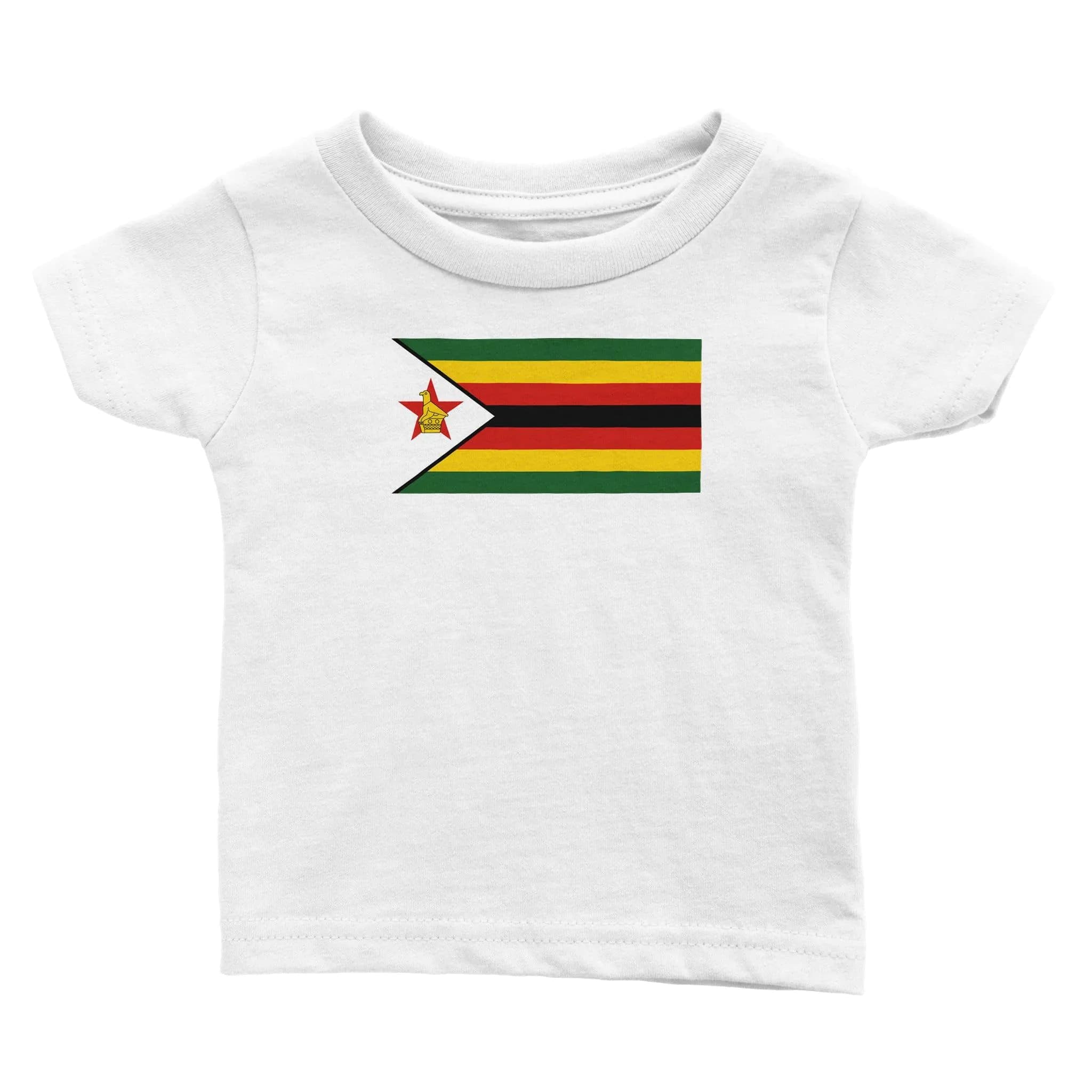 image-Drapeau du Zimbabwe - t-shirt-bébé-classique-ras-du-cou