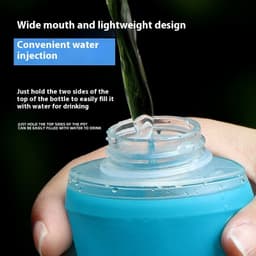 image-Foldable Soft Water Bottle Outdoor Sports Silicone Cup For Water
