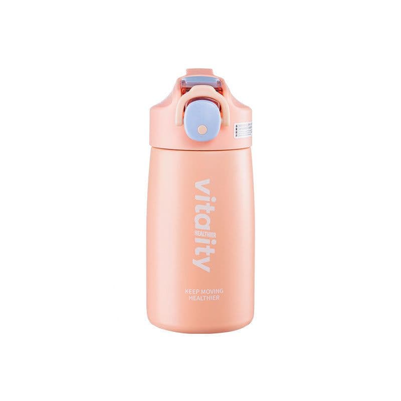 image-Large-capacity Simple Pop-lid Vacuum Flask, 304 Stainless Steel Sports Water Cup For Boys And Girls