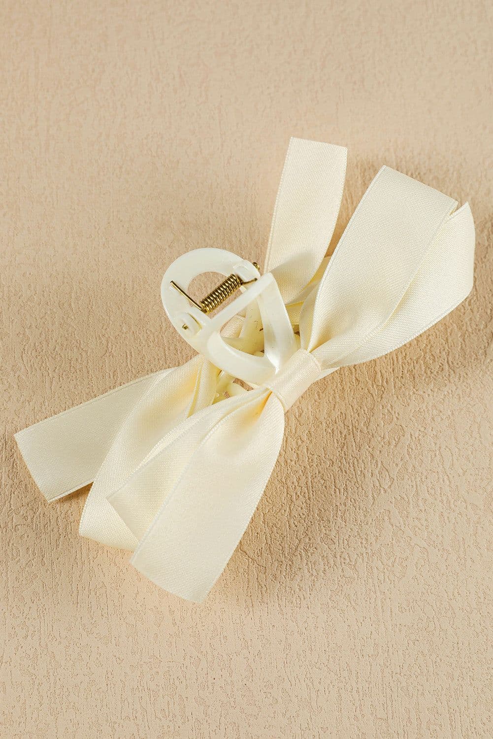 image-Black Large Bow Hair Claw Clip - Durable Plastic Decor