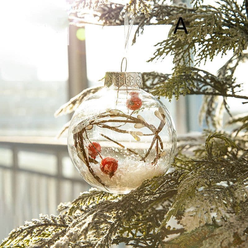image-New Year Christmas Tree Ornaments Decorations Gold Powder Bright Painted Mixed Plastic Balls