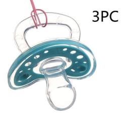 image-Baby Products Full Silica Gel Pacifier Two-color Liquid Silicone Sleep Comfort Baby Pacifier Baby