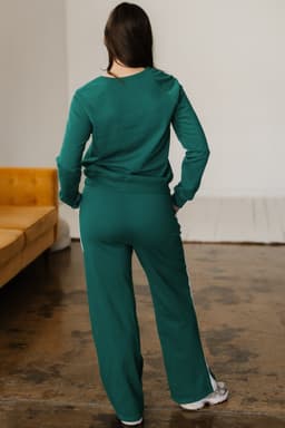 image-Sea Green Pullover & Drawstring Pants Set