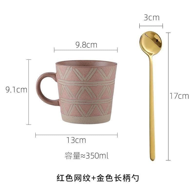 image-Stoneware Mug Coffee Cup Couple Water Cup