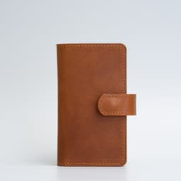 image-Leather Folio Wallet with MagSafe on magnet closure - SALE