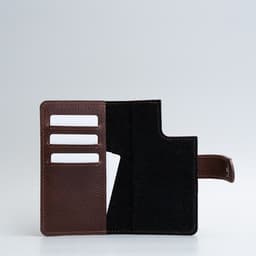 image-Leather Folio Wallet with MagSafe on magnet closure - SALE