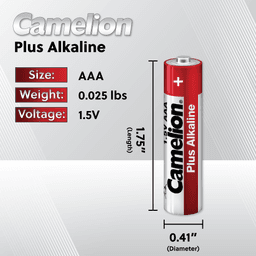 image-Camelion AAA Plus Alkaline Eco Blister Pack of 4