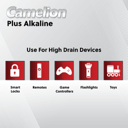 image-Camelion 9 Volt Plus Alkaline Plastic Tub of 6