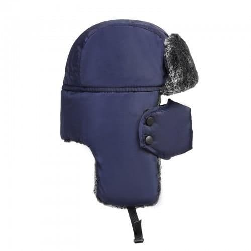 image-CAP-5 - Unisex 3-in-1 Thermal Faux Fur Lined Trapper Hat - Navy