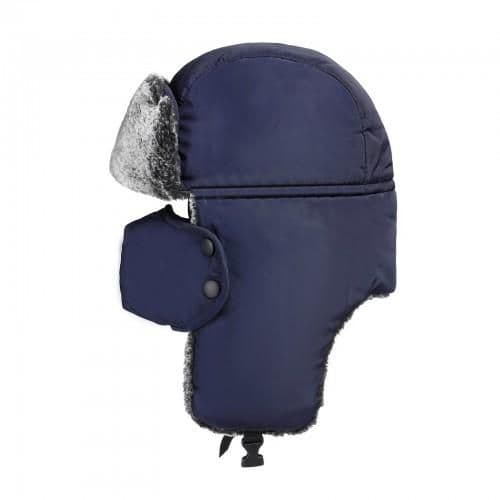 image-CAP-5 - Unisex 3-in-1 Thermal Faux Fur Lined Trapper Hat - Navy