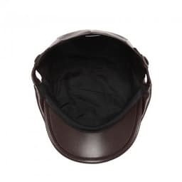image-CAP-3 - Men's Newsboy Baker Boy Peaky Blinders Gatsby Leather Look Flat Cap Hat - Brown