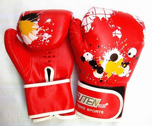 image-Splash Ink Map Large Sanda Gauntlets Boxing Gloves