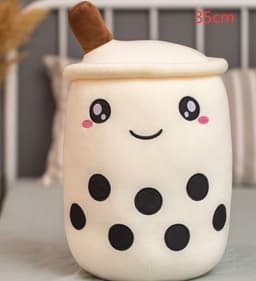 image-Cute Fruit Drink Plush Stuffed Soft Strawberry Milk Tea Plush Boba Tea Cup Toy Bubble Tea Pillow Cushion Kids Gift