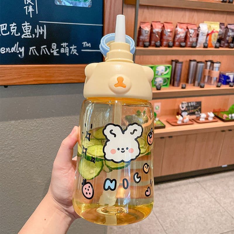 image-Summer Super Cute Water Cup Straw Cup Student Water Bottle Portable