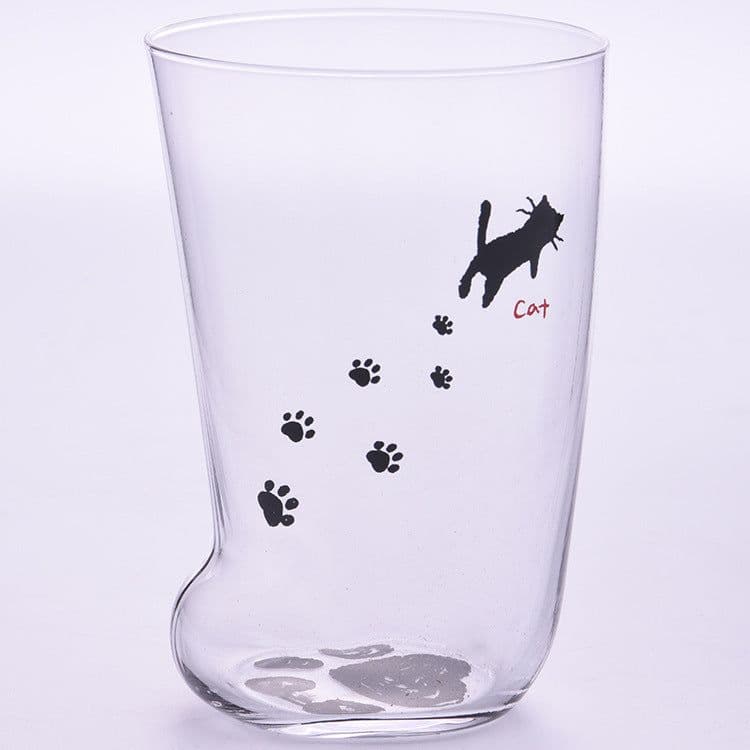 image-Creative Cute Cat Paws Glass Tiger Paws Mug Office Coffee Mug Tumbler Personality Breakfast Milk Porcelain Cup Gift