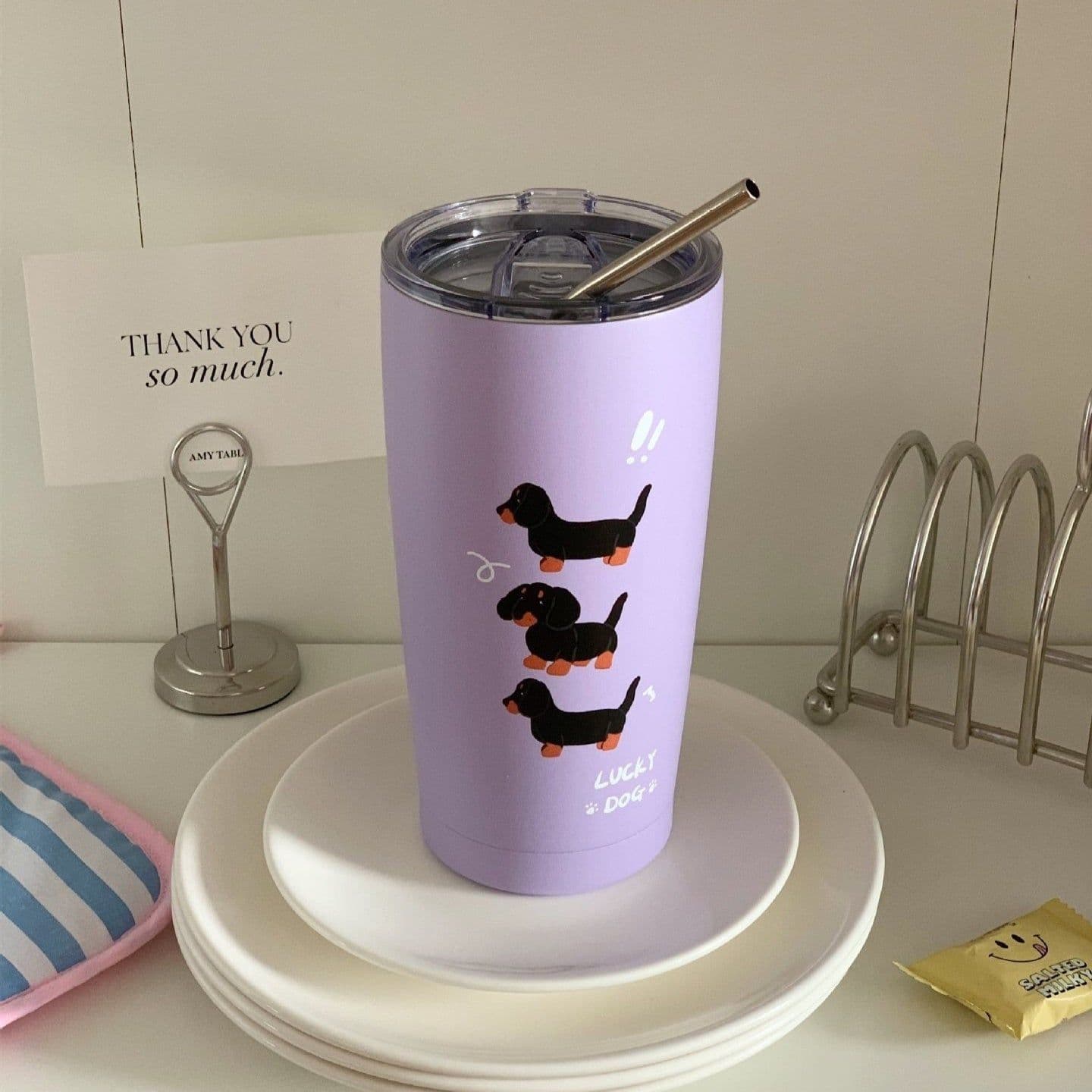 image-Water Heat Preservation Stainless Steel Cup With Straw Portable Insulation Cup