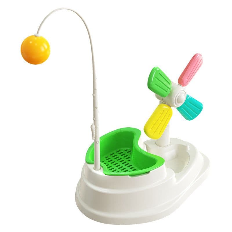 image-Windmill Funny Cat Stick Toy Desktop Grass Box Pet Toys