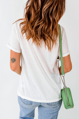 image-White Hippity Hoppity Graphic Loose Tee