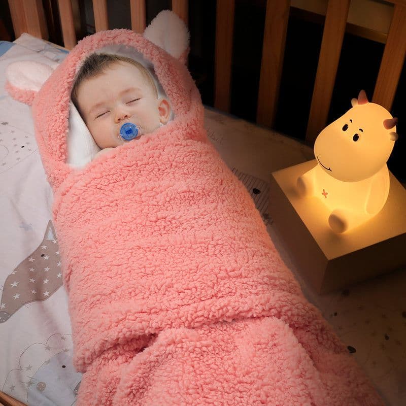image-Baby's Anti-shock Wrapped In Sleeping Bag Swaddled By Baby