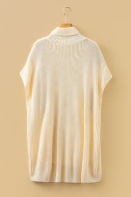 image-Jet Stream Knit Turtleneck Tunic Short Sleeve