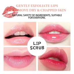 image-Strawberry Lip Scrub, Moisturize Lips, Prevent Dry Crack, Jojoba Coconut Oils