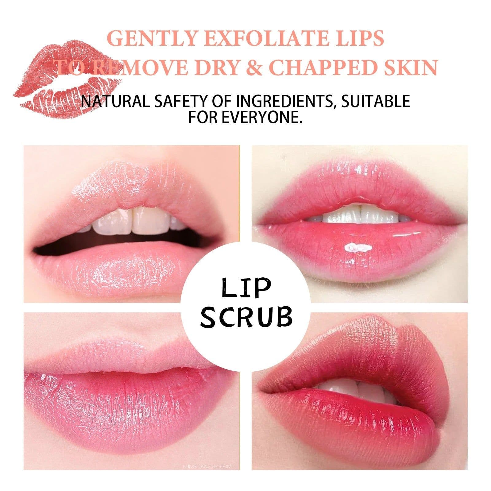 image-Strawberry Lip Scrub, Moisturize Lips, Prevent Dry Crack, Jojoba Coconut Oils