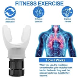 image-Breathing Exercise For Lungs Portable Breath Fitness Exerciser Device Endurance Workout Device With Adjustable Resistances