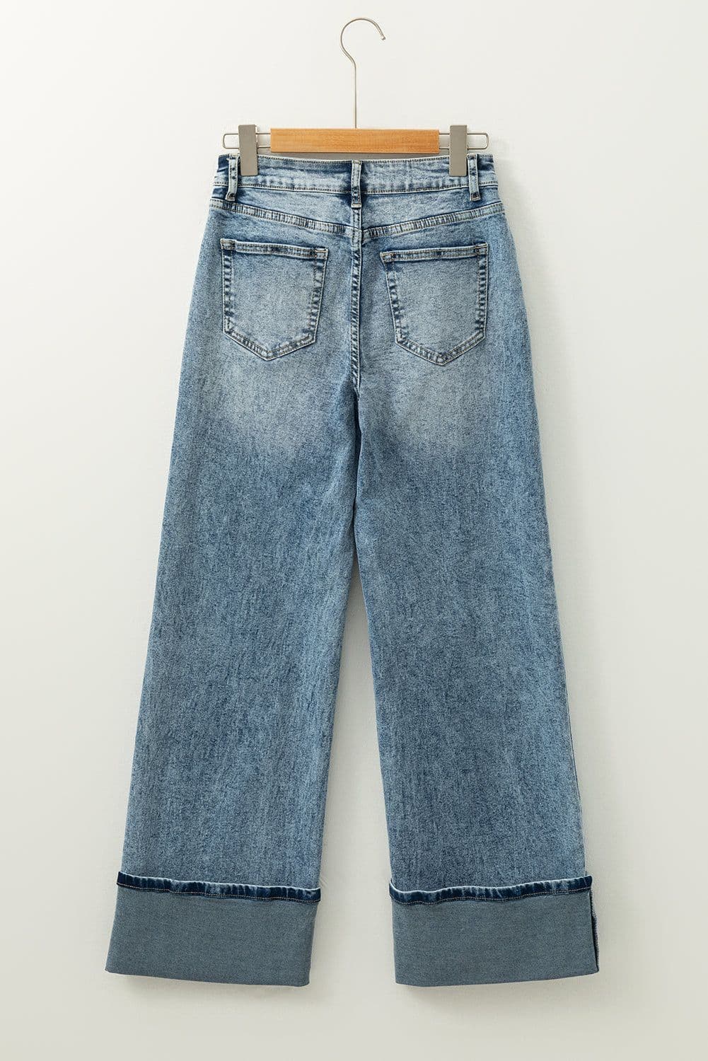 image-Myosotis High Rise Button Zip Fly Jeans - Medium Wash