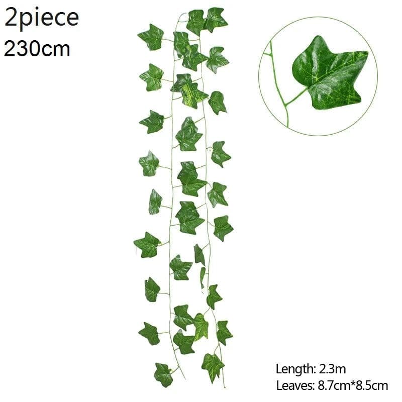 image-Artificial Flower Wisteria Vine Ivy Leaf Garland Silk Rose Flowers Rattan String Vine Wedding Arch Flower Home Garden Decoration