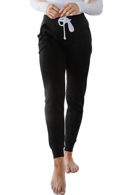 image-Black Drawstring Waist Pocketed Joggers