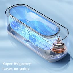 image-Ultrasonic Cleaning Machine High Frequency Vibration Wash Cleaner Washing Jewelry Glasses Watch Ring Dentures Cleaner
