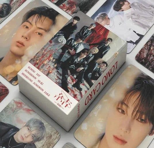 image-In stock 55 E-group photo cards DARK BLOOD cards JAY JUNGWON JAKE