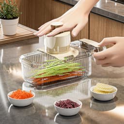 image-2in1 Multifunctional Vegetable Cutter For Cutting And Draining Vegetables Sturdy Food Chopper Convenient Dicer Kitchen Gadget