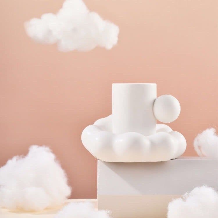 image-Fashionable Cloud Personality Ceramic Water Cup